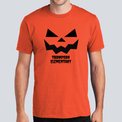 Adult T-Shirt - Fall Holidays - Jack O' Lantern - Orange Thumbnail